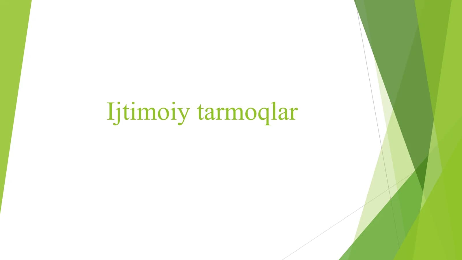 Ijtimoiy tarmoqlar