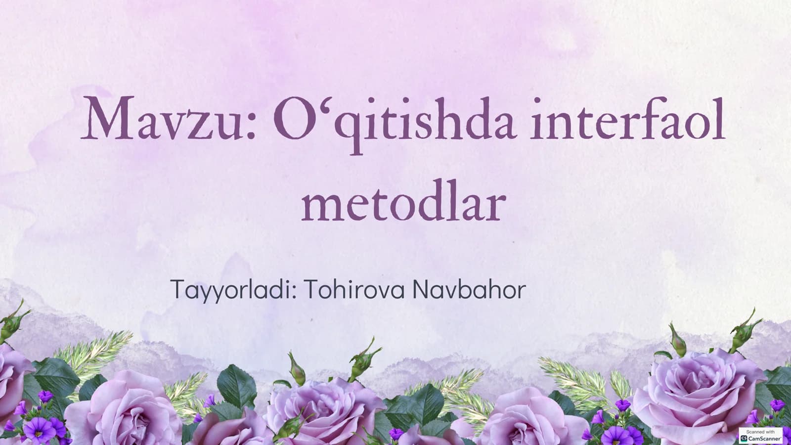O‘qitishda interfaol metodlar