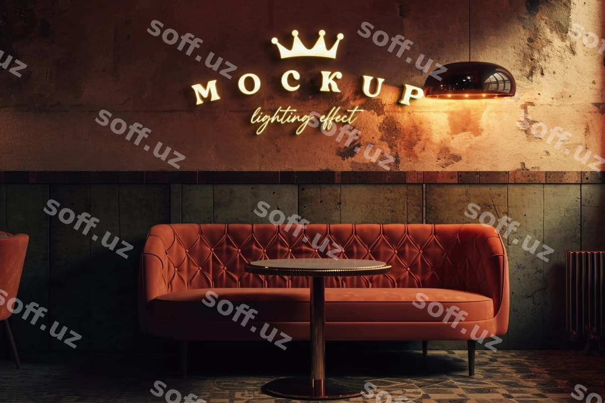 Restoran logotipi mockup | Restaurant logo mockup