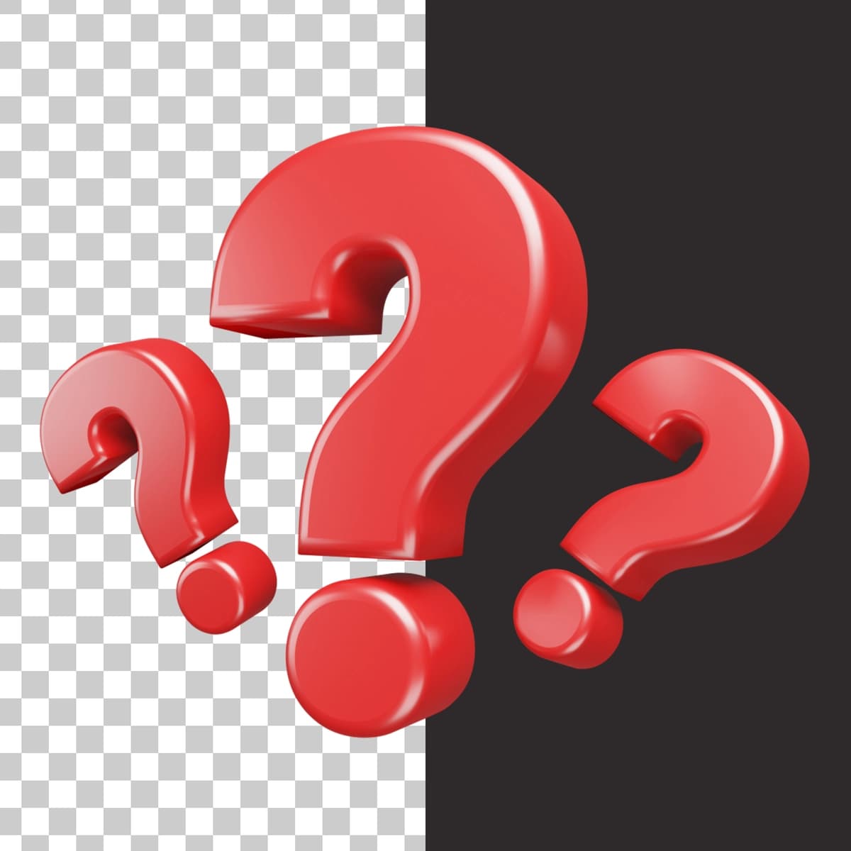Savol belgisi 3d renderlash | Question mark 3d rendering