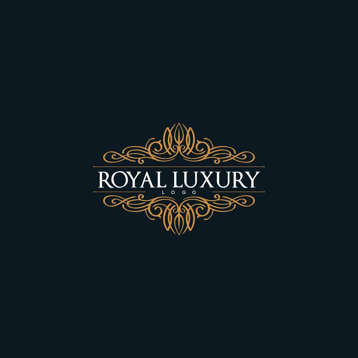 Qirollik hashamatli bezak logotipi | Royal luxury ornamental logo