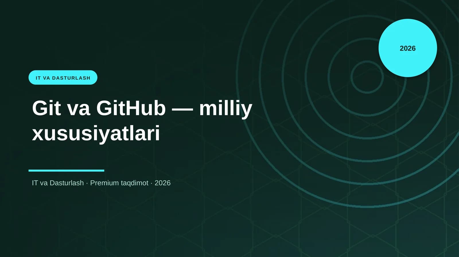 Git va GitHub — milliy xususiyatlari