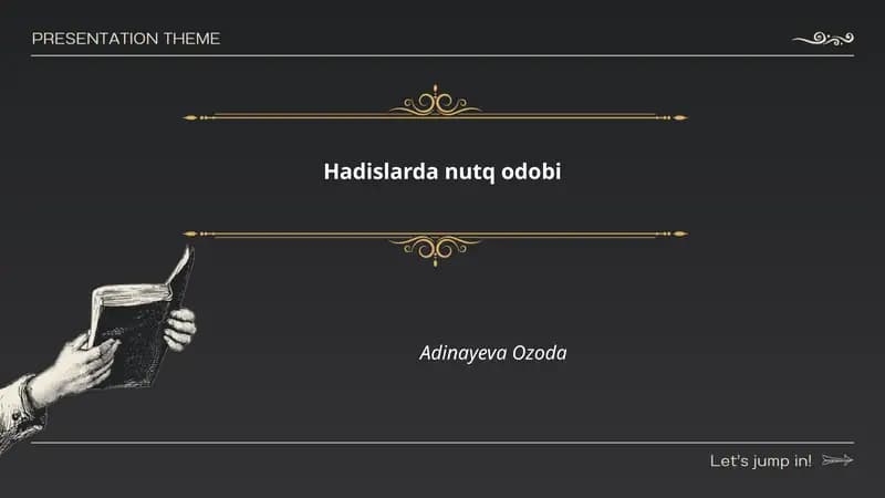 Hadislarda nutq odobi