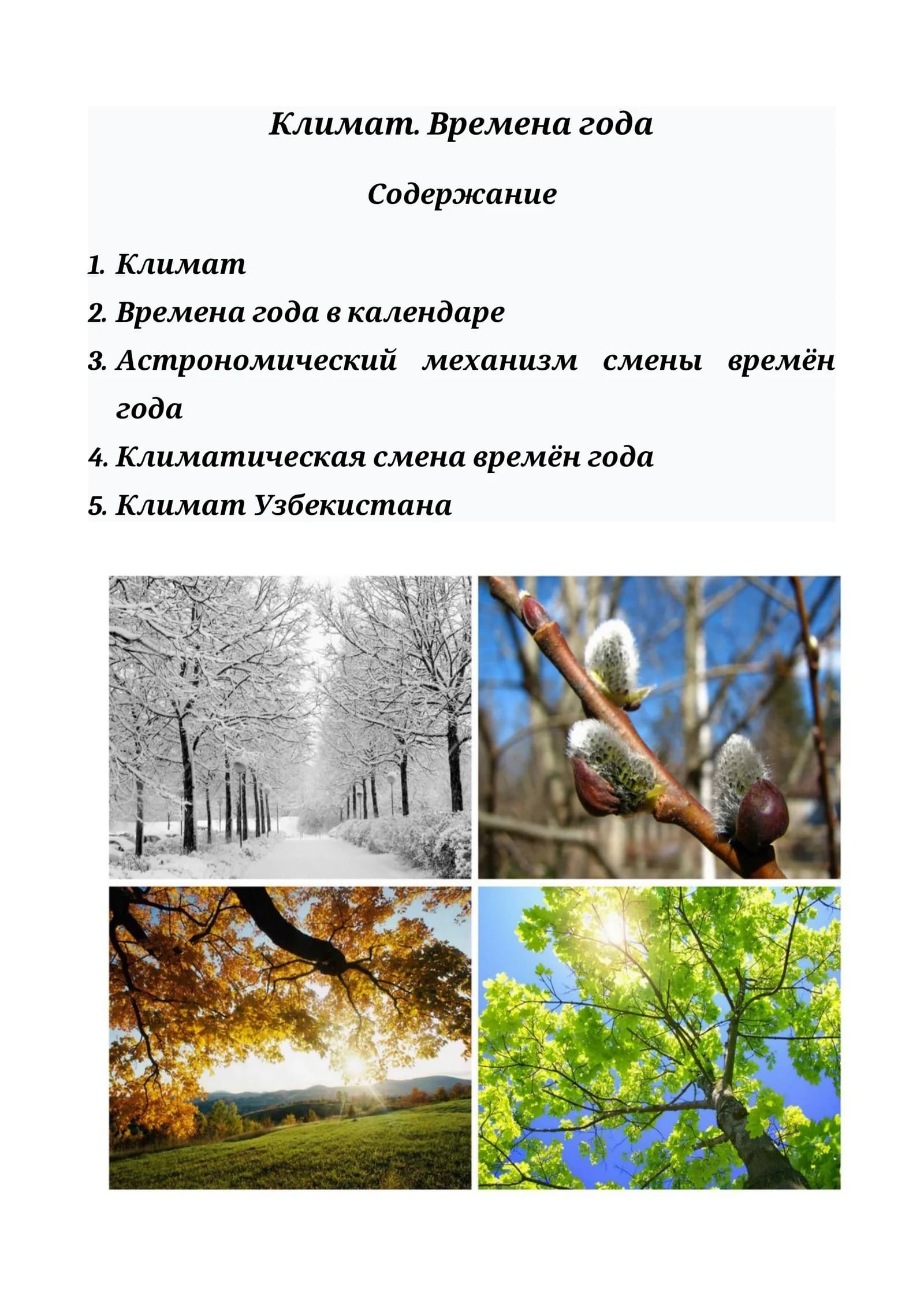 Времена года