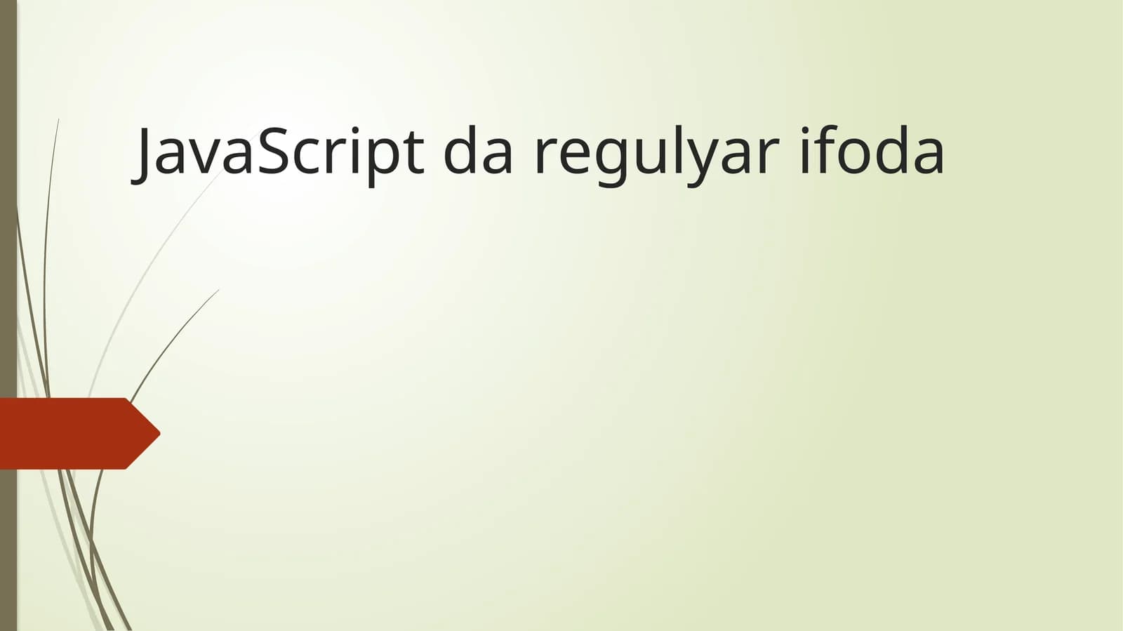 JavaScript da regulyar ifoda