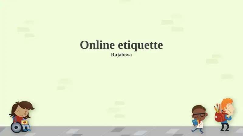 Online etiquette