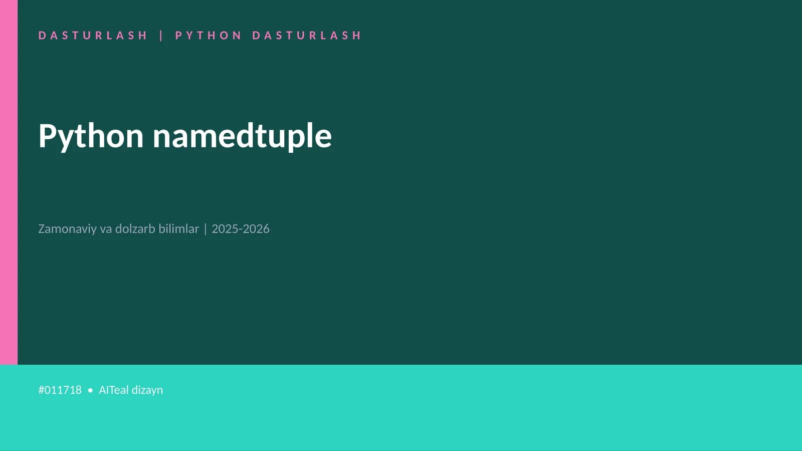 DASTURLASH | PYTHON DASTURLASH