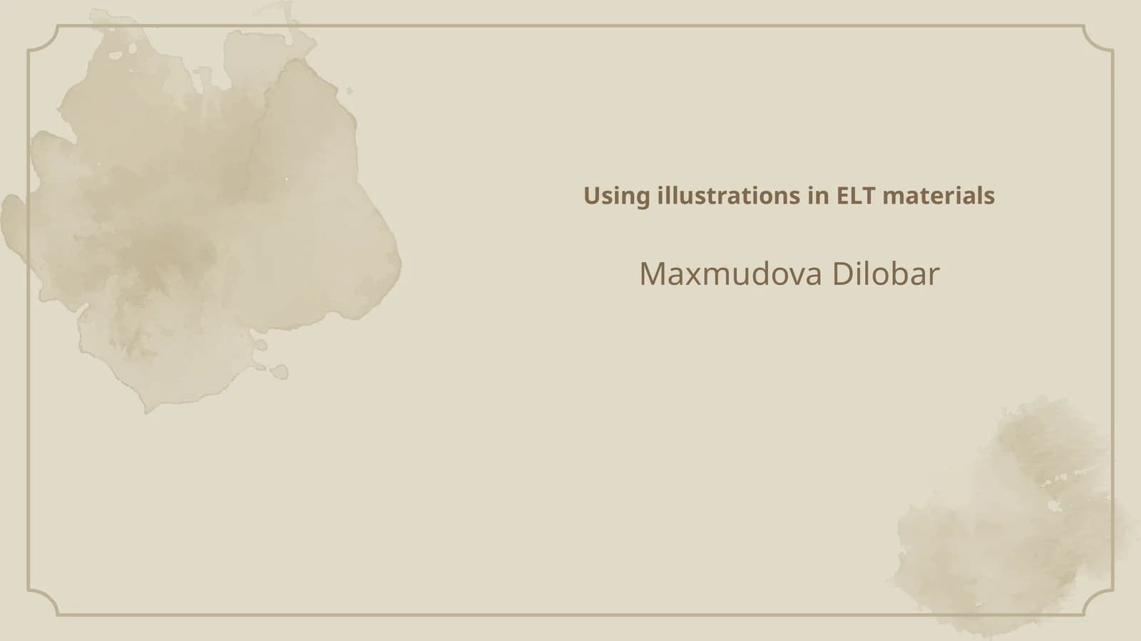 Using illustrations in ELT materials