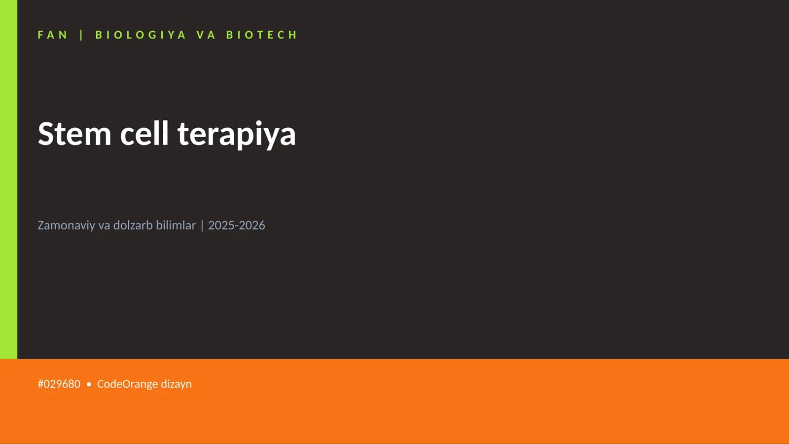 Stem cell terapiya