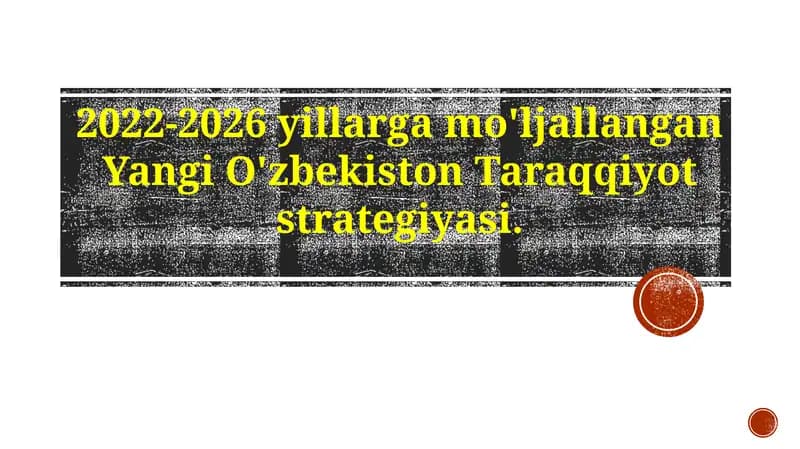 Yangi O'zbekiston Taraqqiyot Strategiyasi