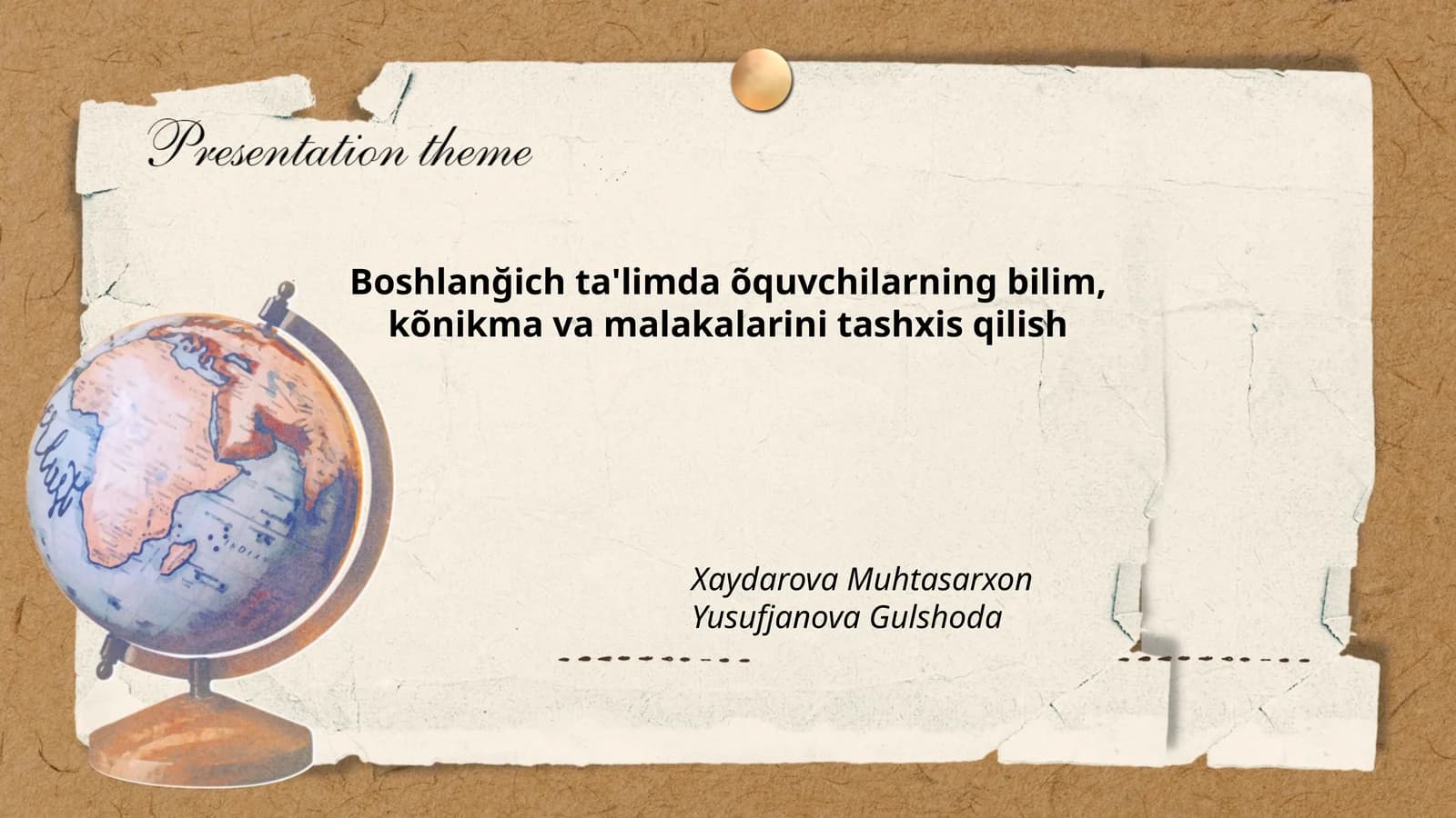 Boshlanğich ta'limda õquvchilarning bilim, kõnikma va malakalarini tashxis qilish