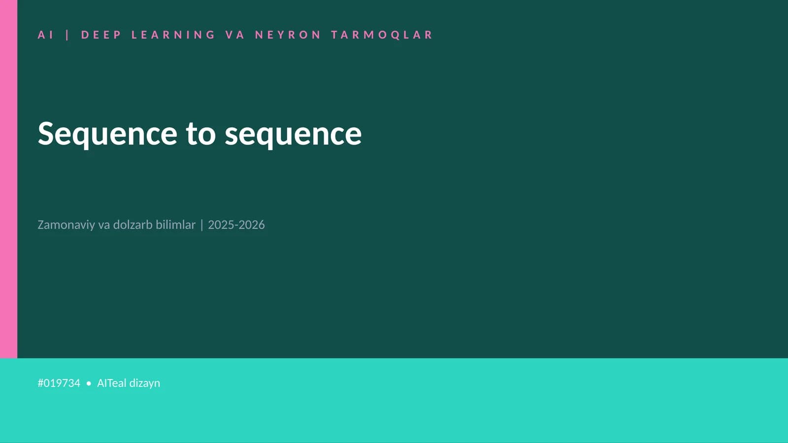 AI | DEEP LEARNING VA NEYRON TARMOQLAR