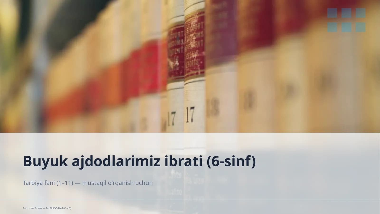 Buyuk ajdodlarimiz ibrati (6-sinf)