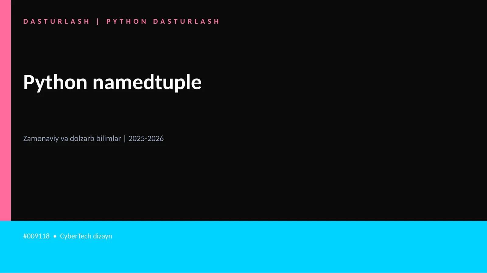 DASTURLASH | PYTHON DASTURLASH