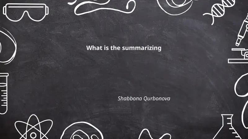 Summarizing