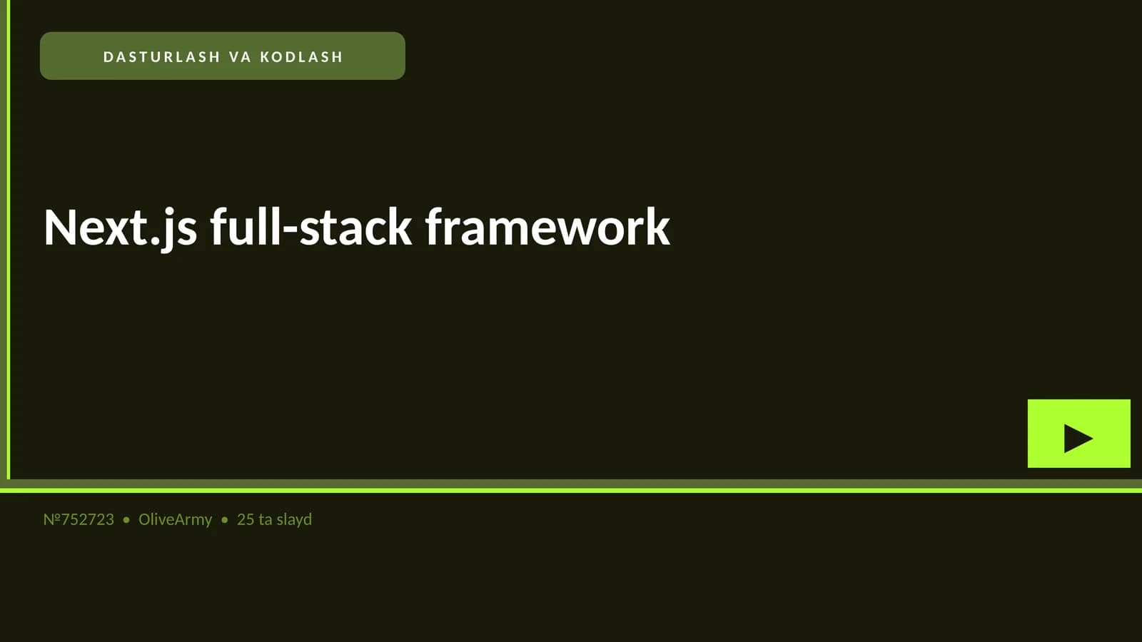 Next.js full-stack framework