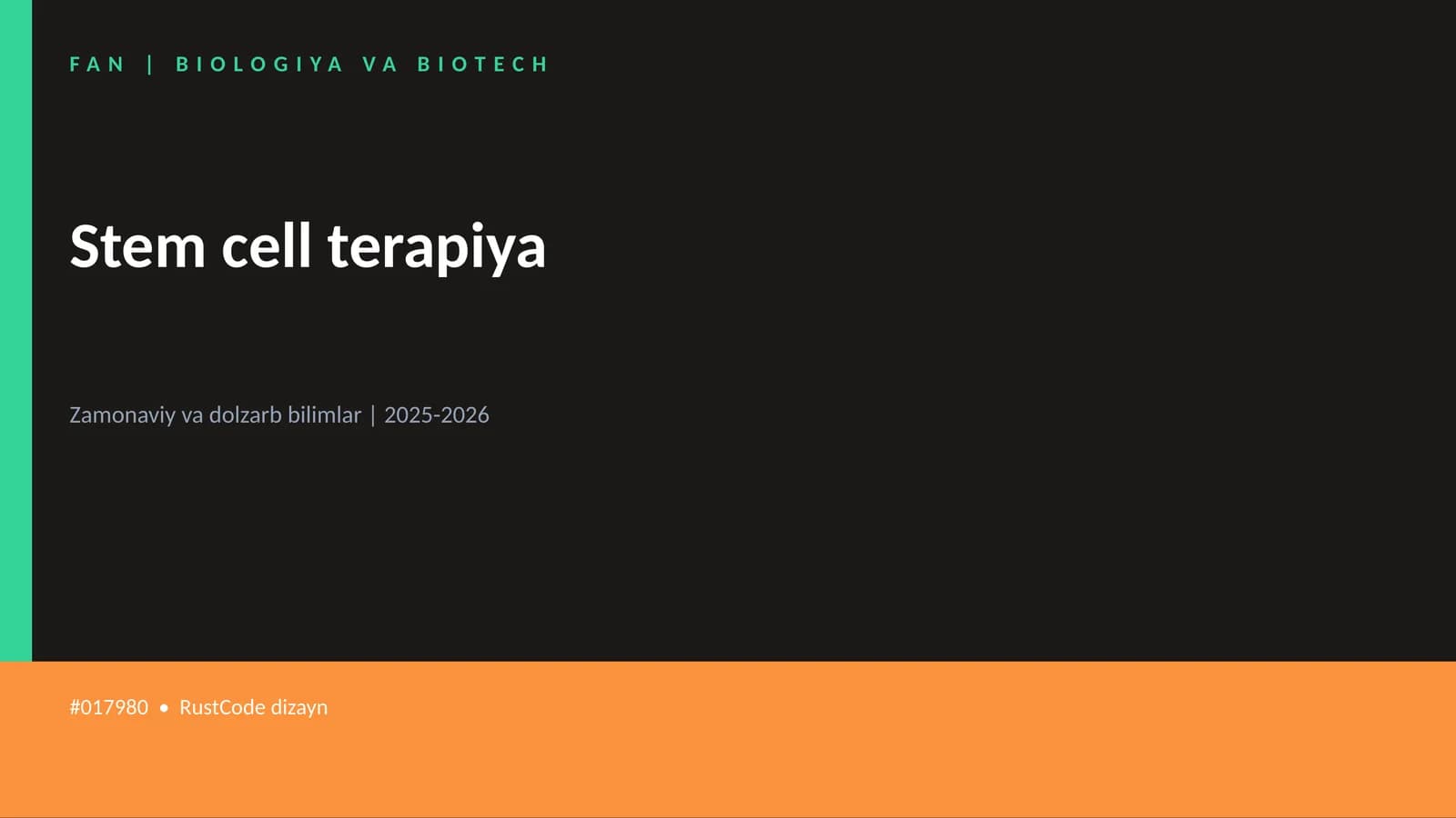 Stem cell terapiya