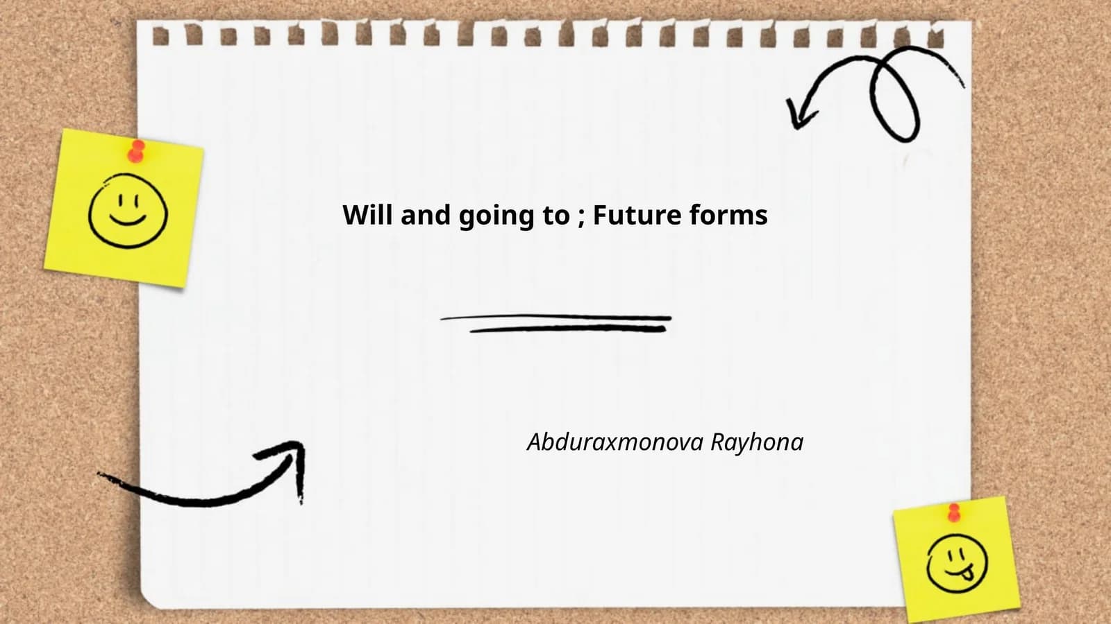 Will and going to; Future forms