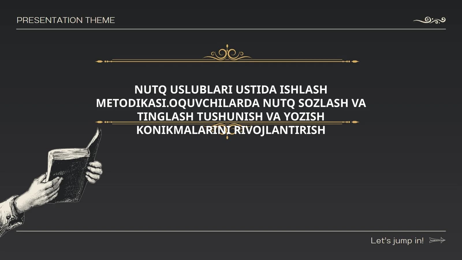 NUTQ USLUBLARI USTIDA ISHLASH METODIKASI.OQUVCHILARDA NUTQ SOZLASH VA TINGLASH TUSHUNISH VA YOZISH KONIKMALARINI RIVOJLANTIRISH