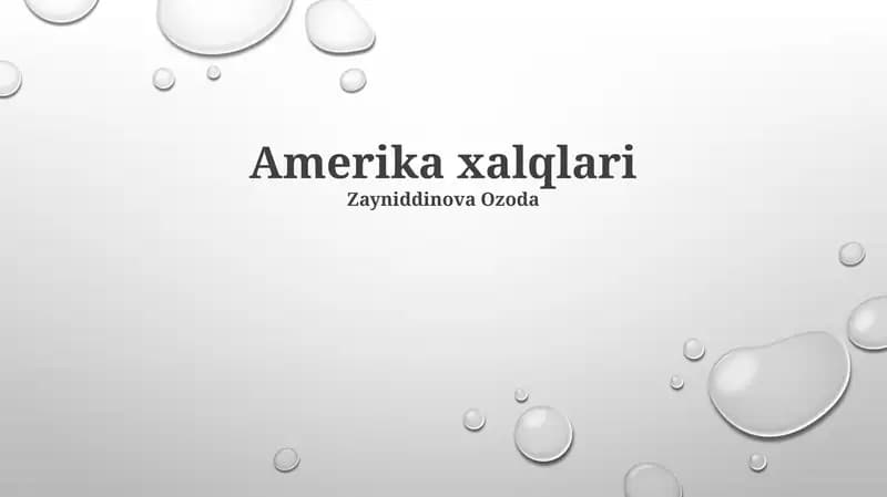 Amerika xalqlari
