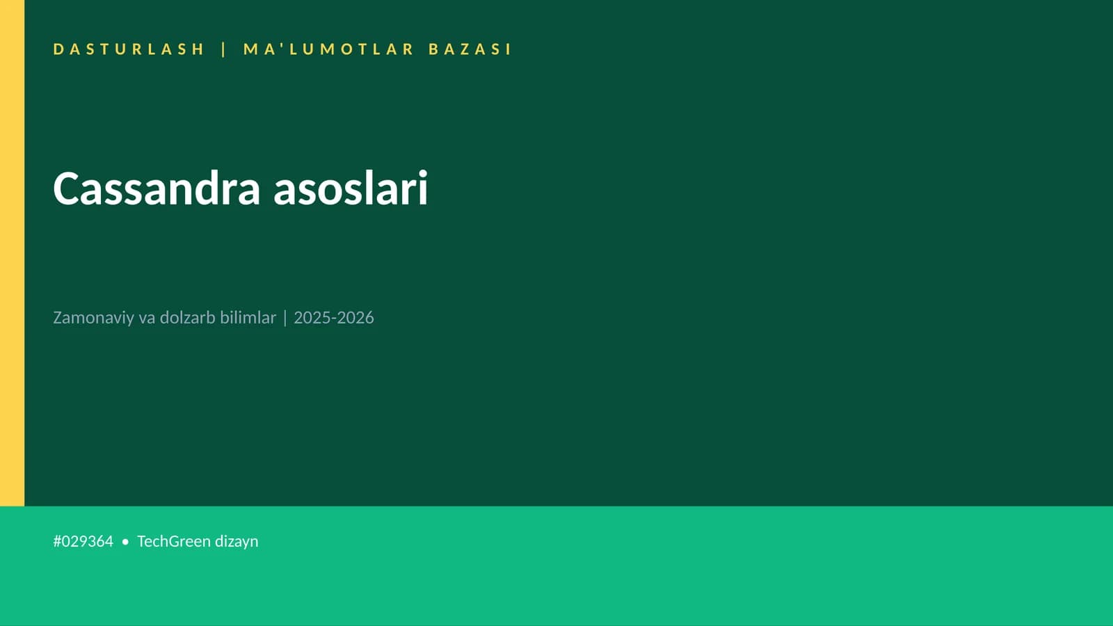 Cassandra asoslari