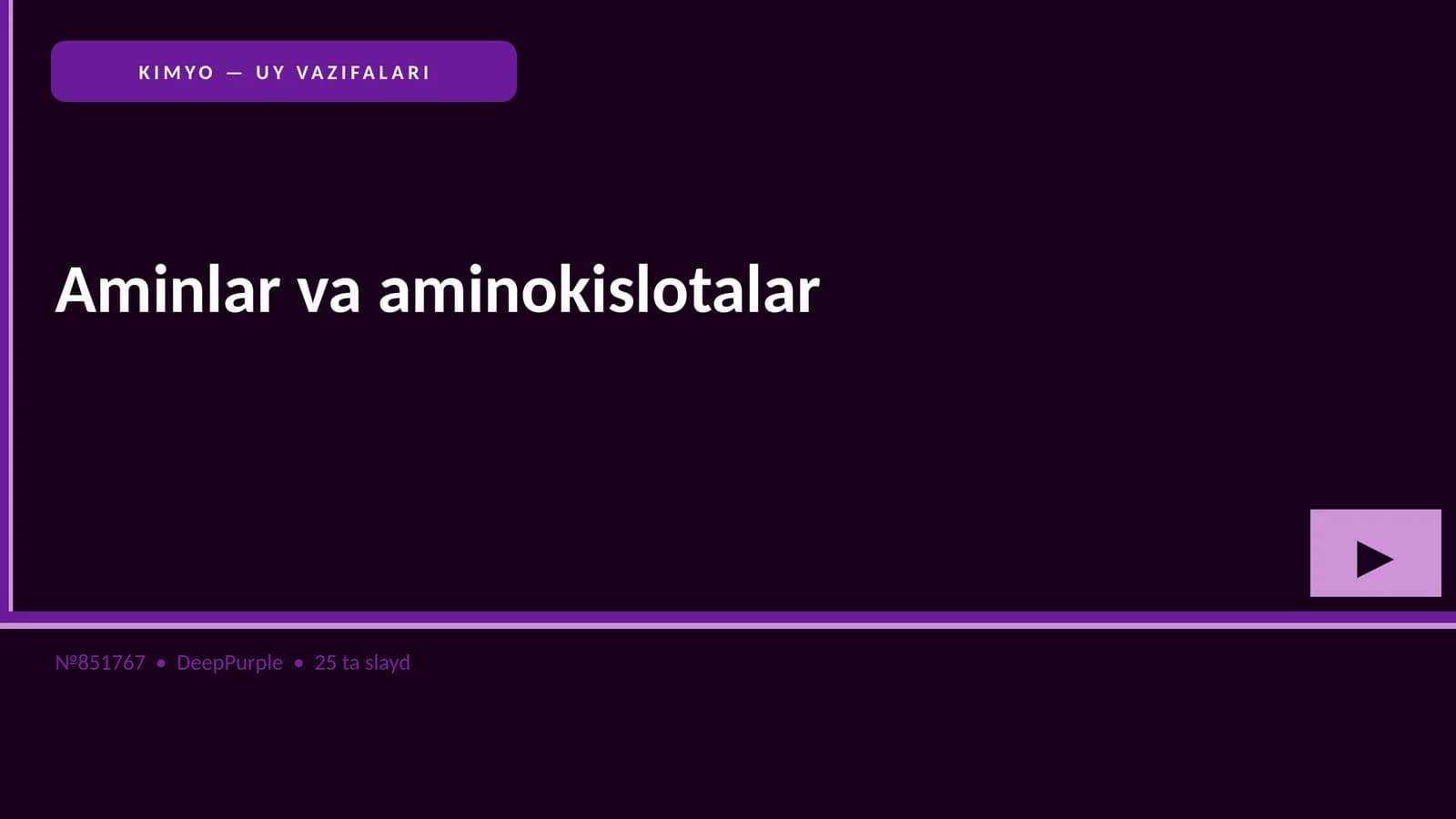 Aminlar va aminokislotalar