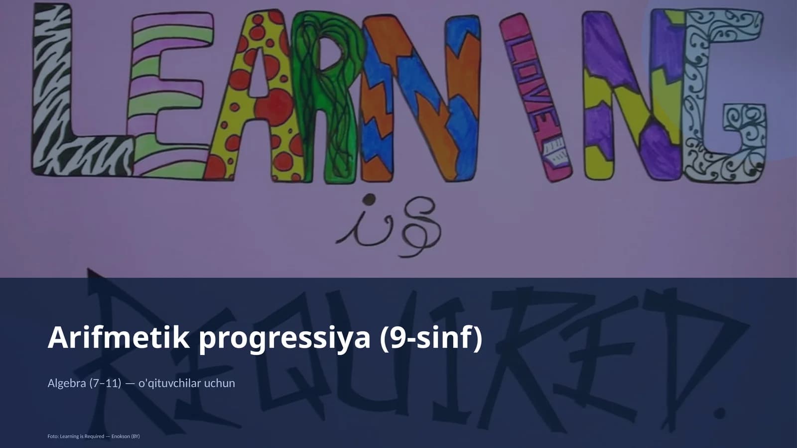 Arifmetik progressiya (9-sinf)