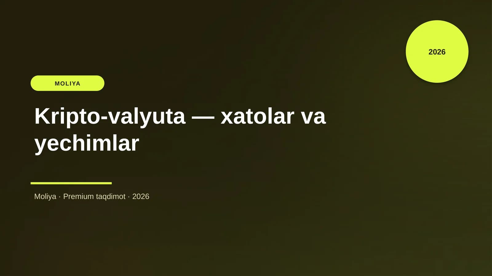 Kripto-valyuta — xatolar va yechimlar