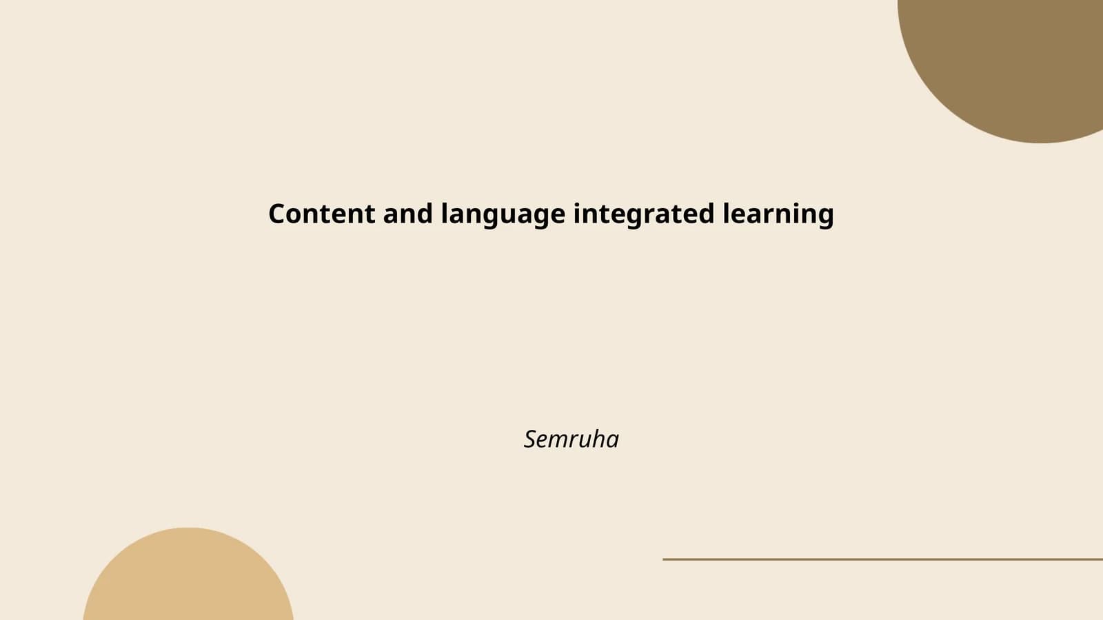 Content and language integrated learning