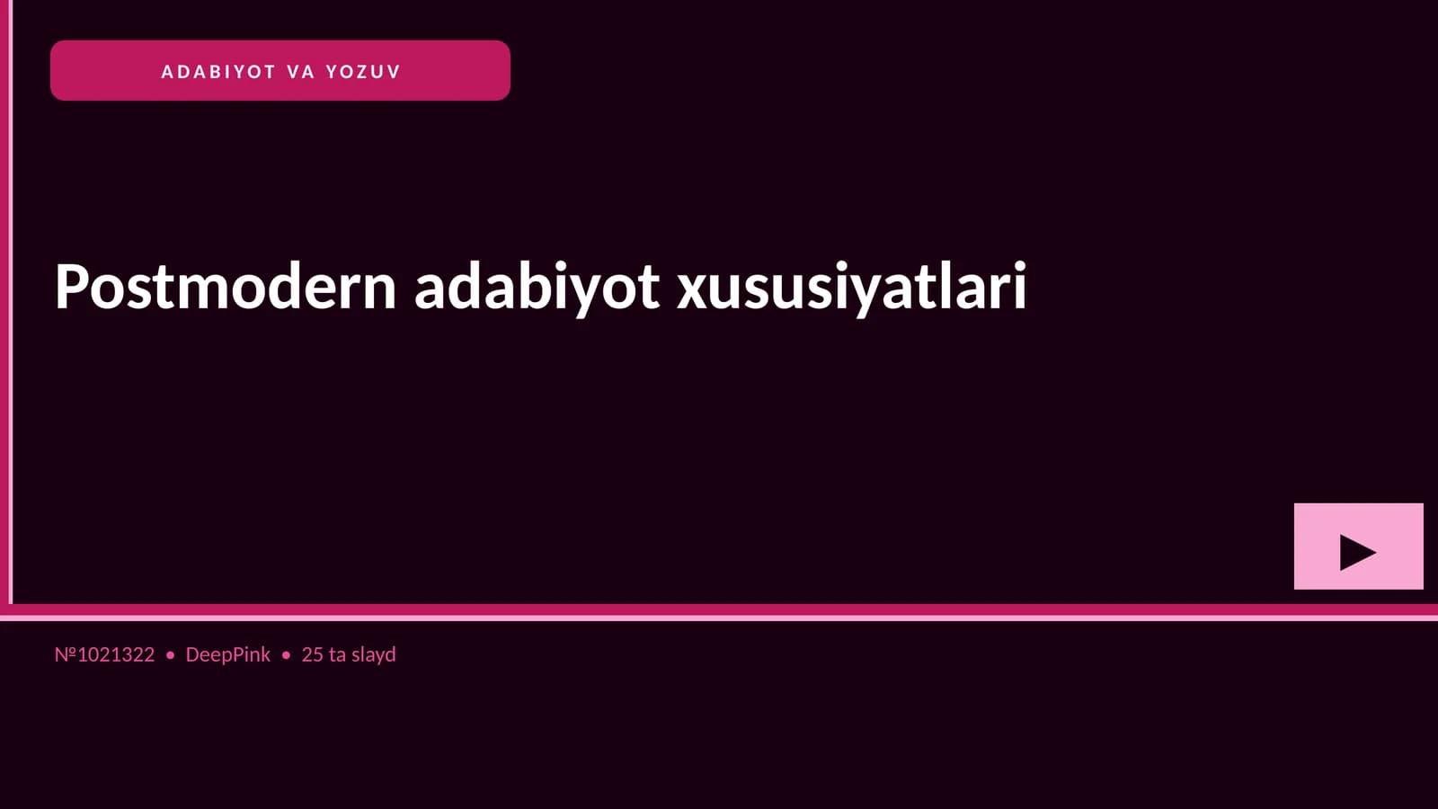 Postmodern adabiyot xususiyatlari