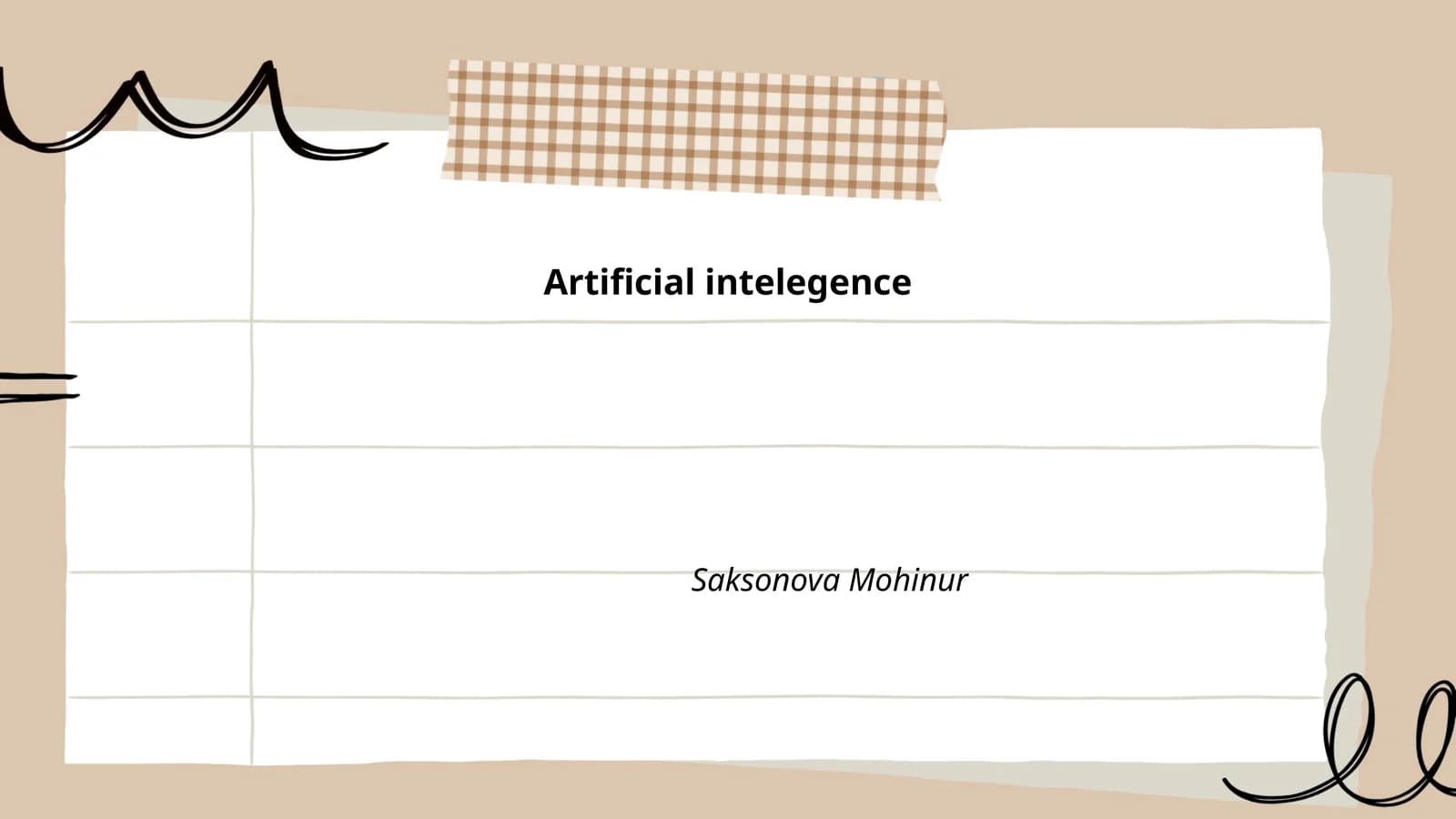 Artificial intelegence