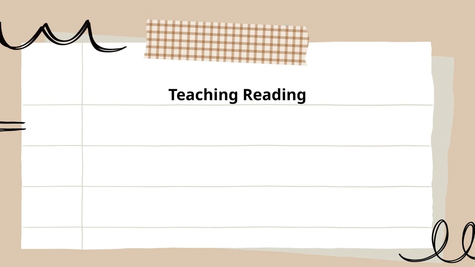 Teaching Reading