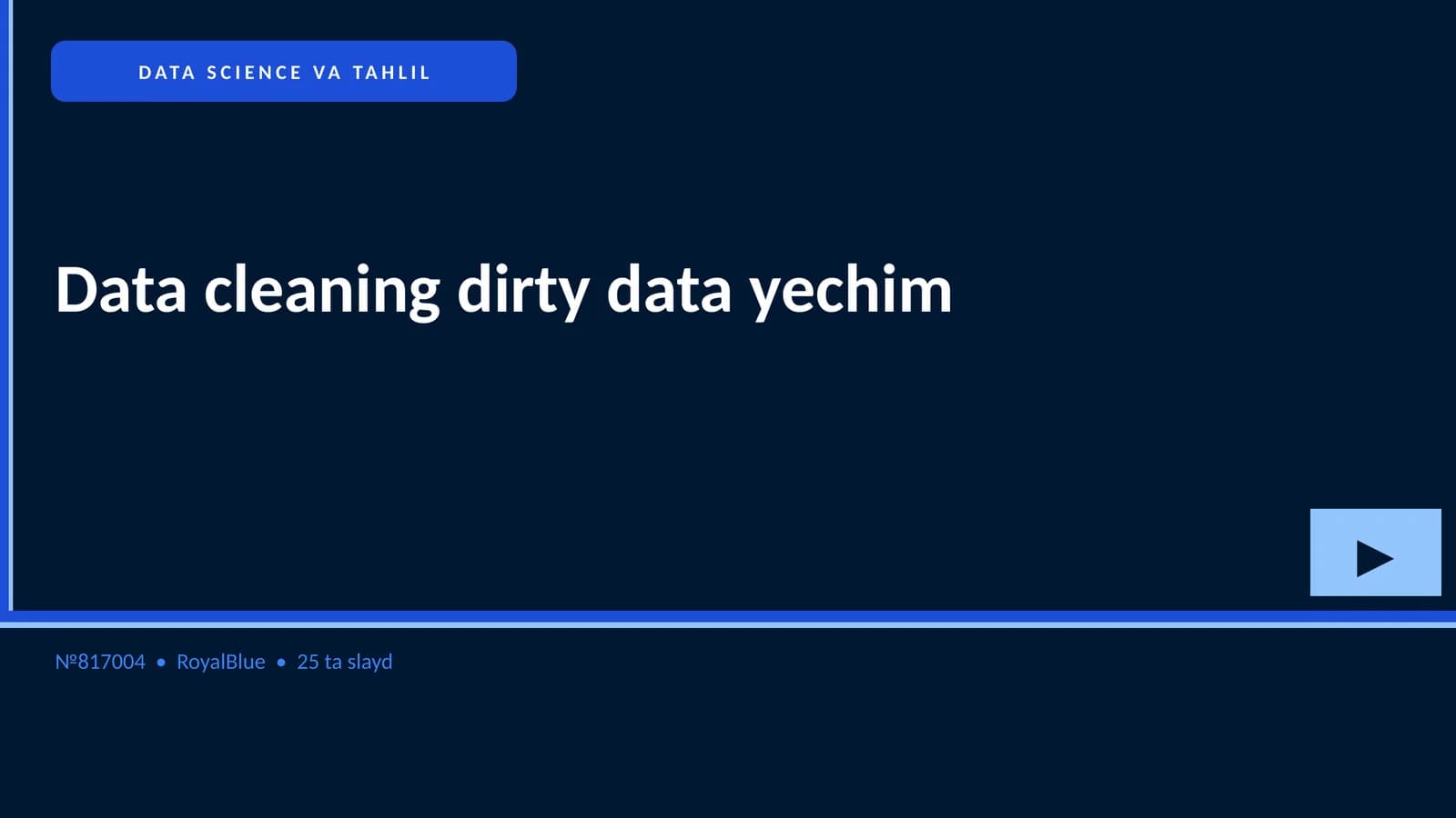 DATA SCIENCE VA TAHLIL