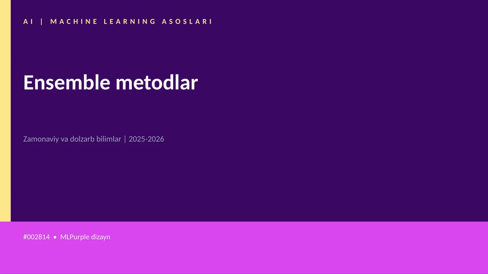 Ensemble metodlar