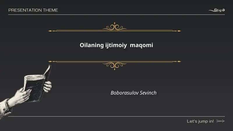 Oilaning ijtimoiy maqomi