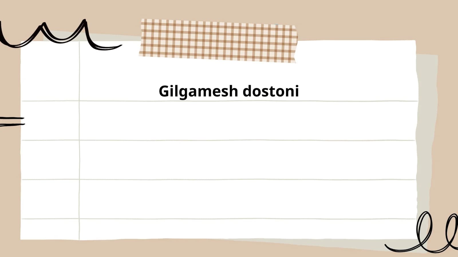 Gilgamesh dostoni