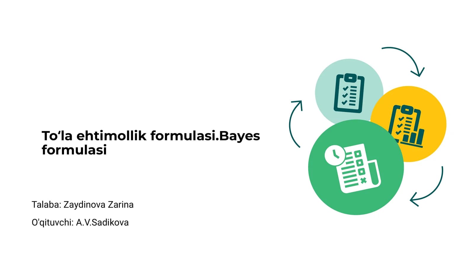 Toʻla ehtimollik formulasi