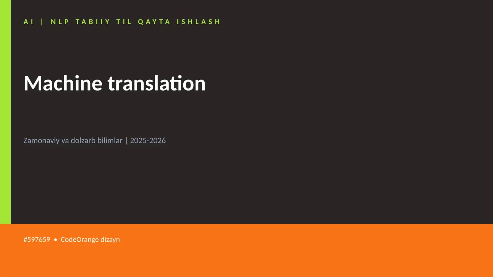 NLP TABIIY TIL QAYTA ISHLASH