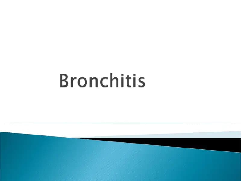 Bronchitis