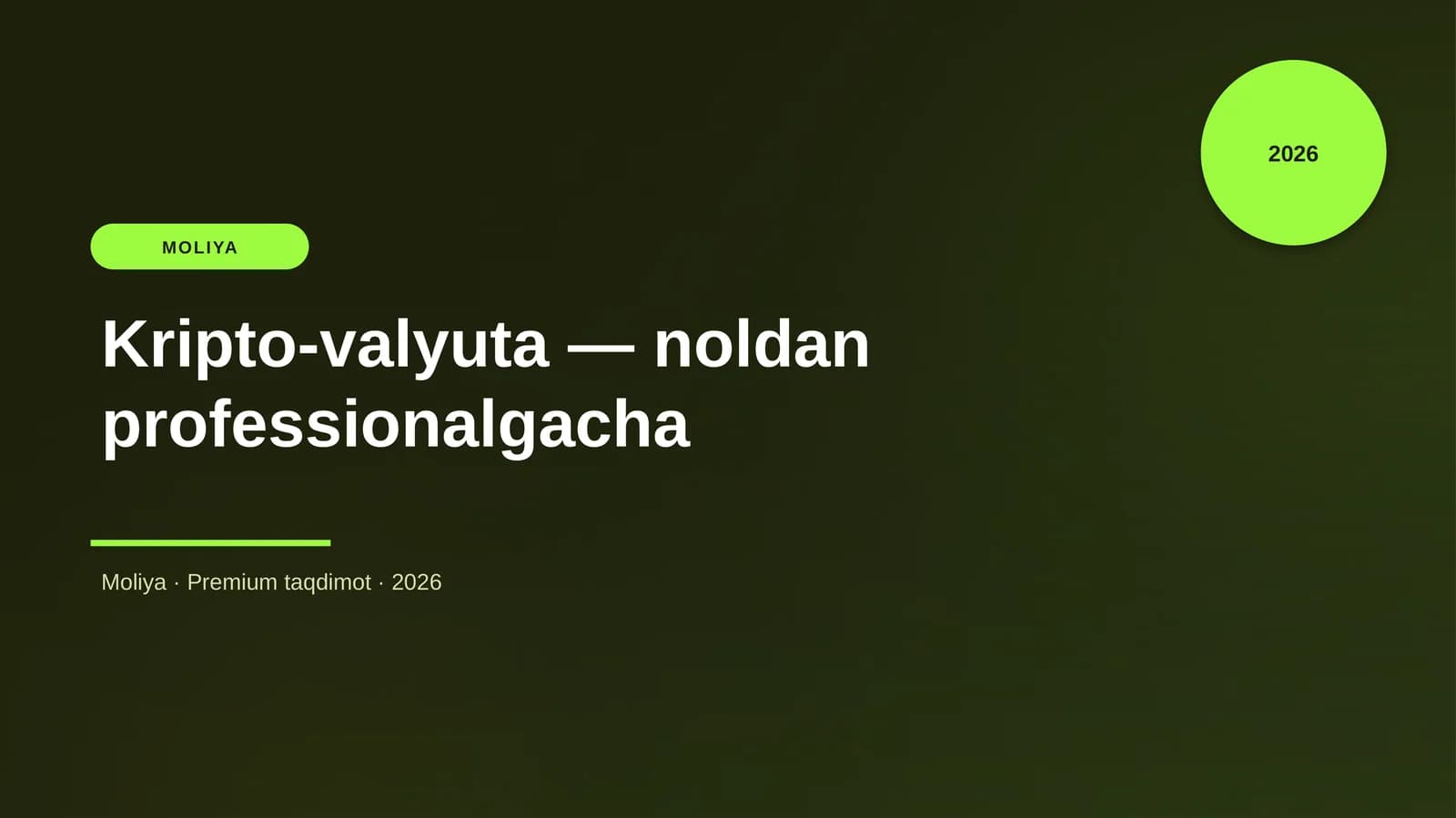 Kripto-valyuta — noldan professionalgacha