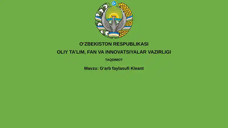 GʻarbfaylasufiKleant