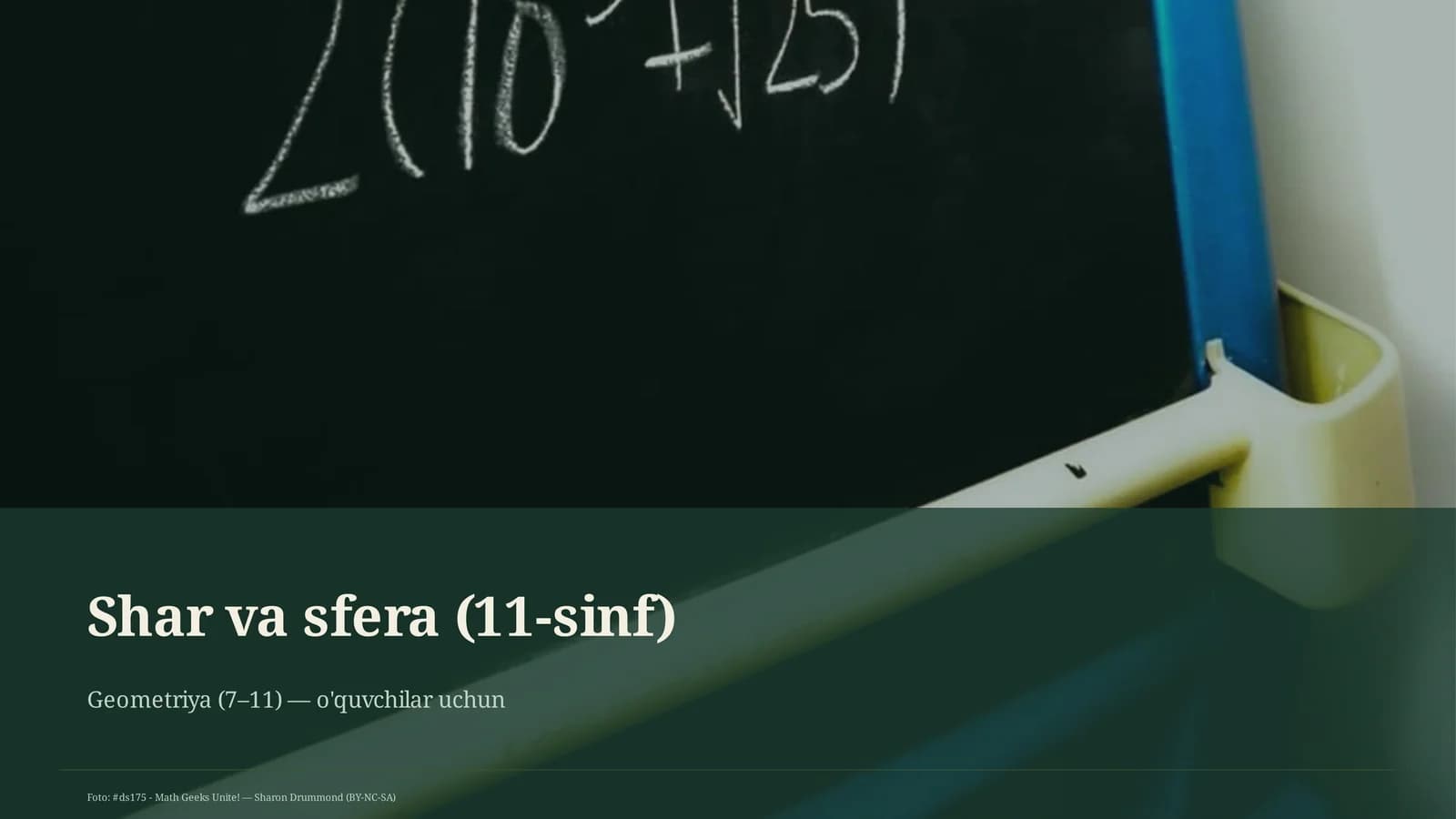 Shar va sfera (11-sinf)