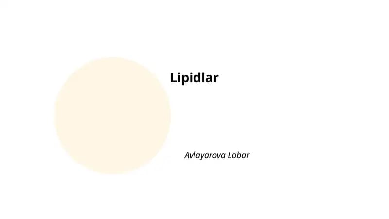 Lipidlar
