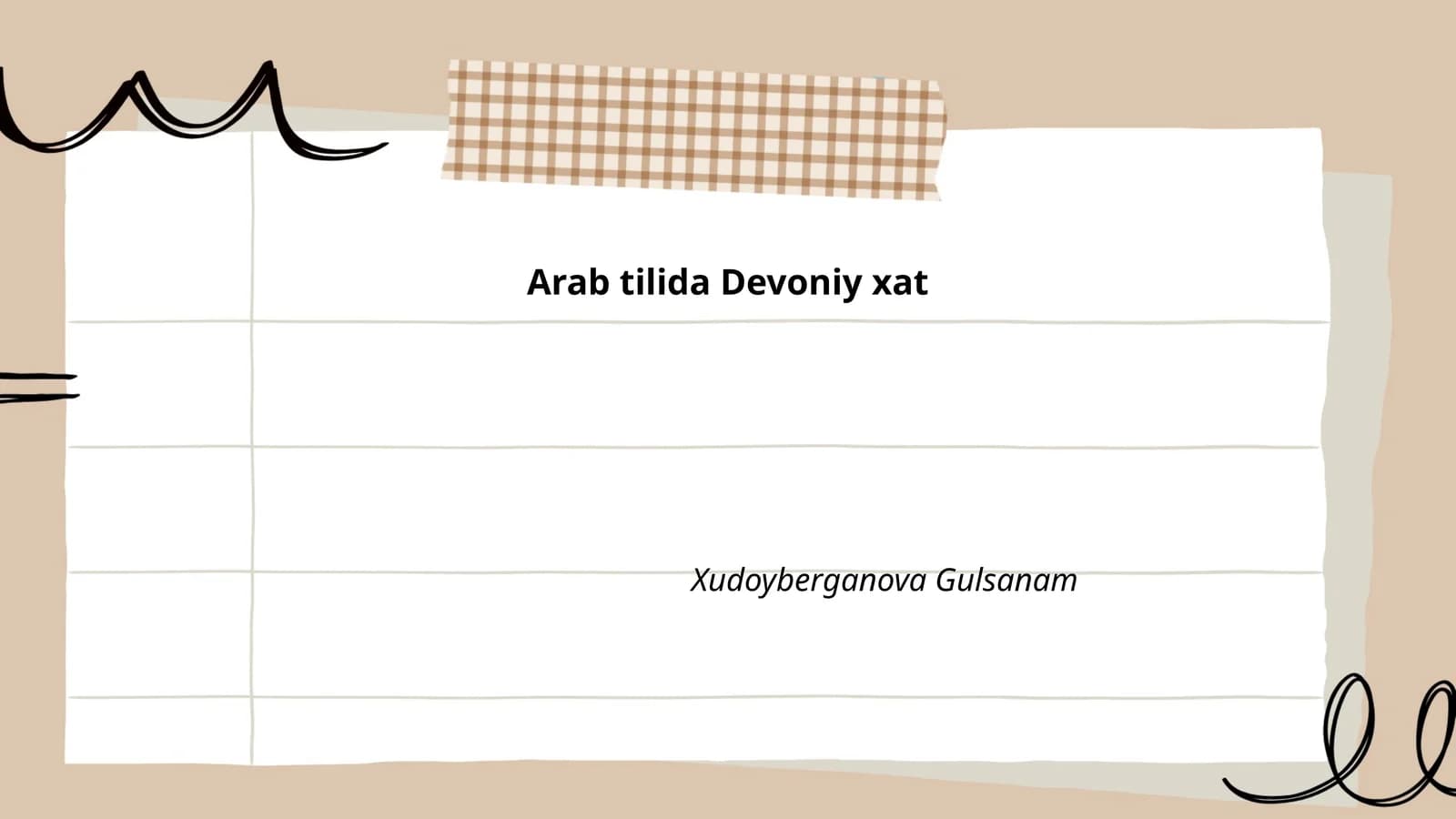 Arab tilida Devoniy xat