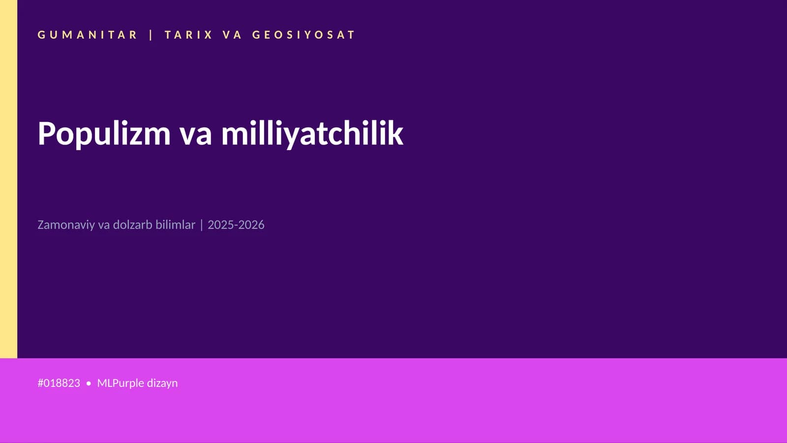Populizm va milliyatchilik
