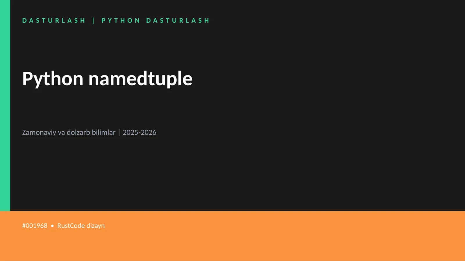 Python namedtuple