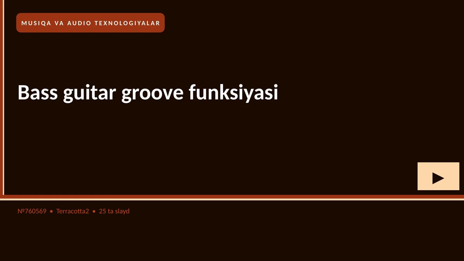 Bass guitar groove funksiyasi