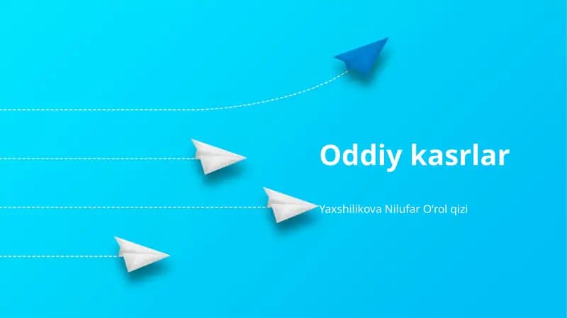 Oddiy kasrlar