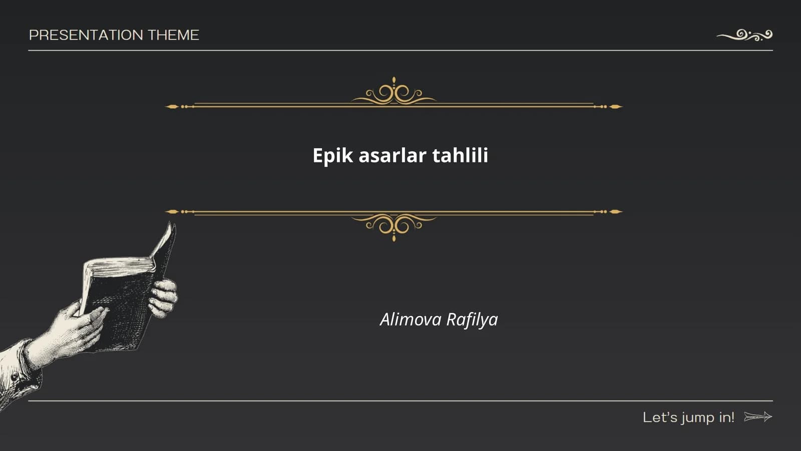 Epik asarlar tahlili