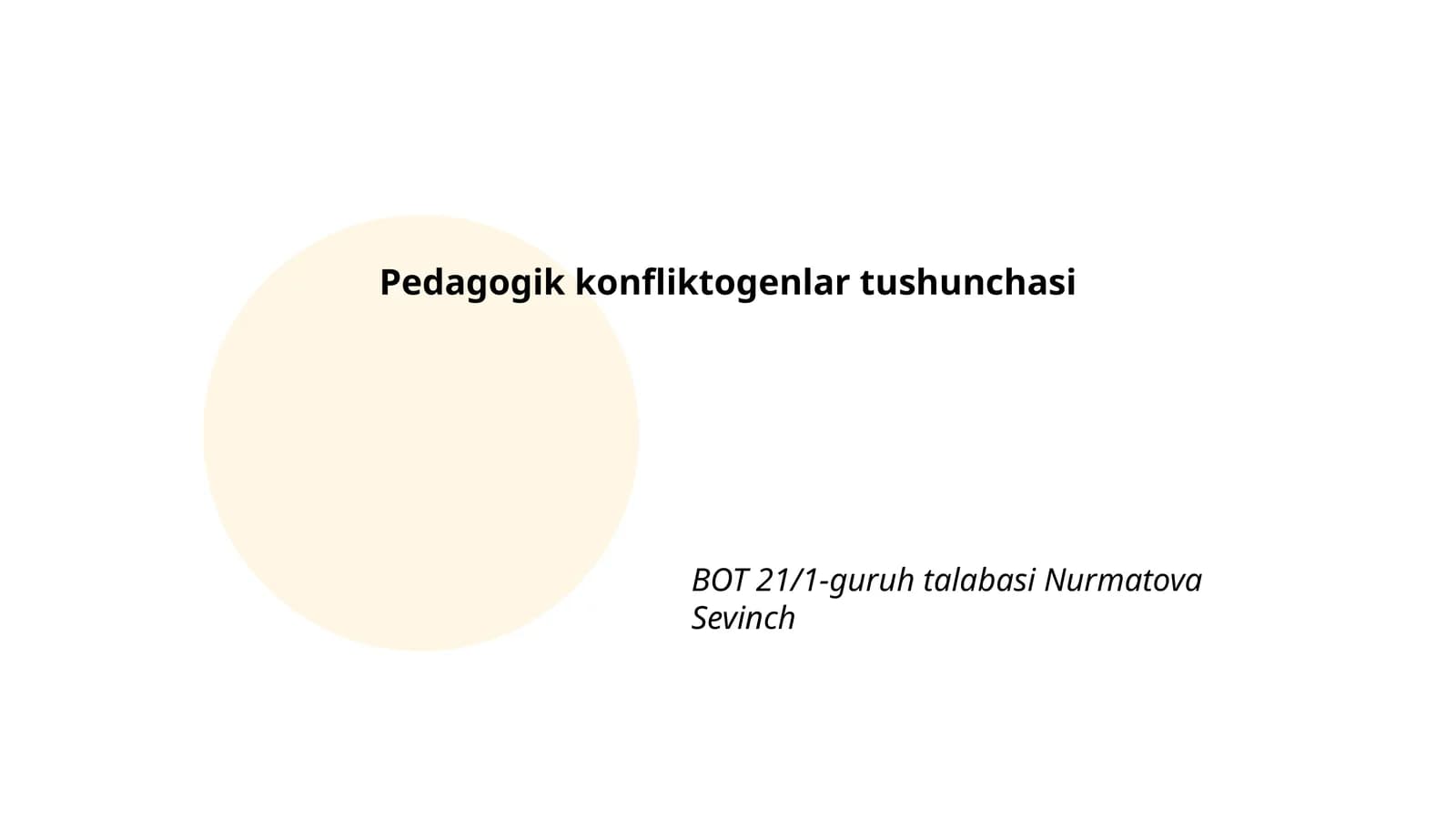 Pedagogik konfliktogenlar tushunchasi